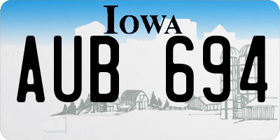 IA license plate AUB694