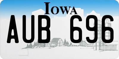 IA license plate AUB696