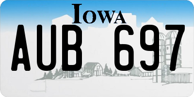 IA license plate AUB697