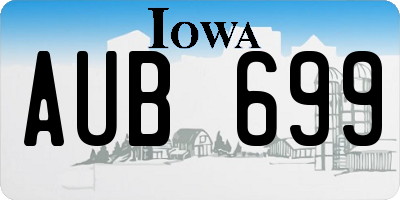 IA license plate AUB699
