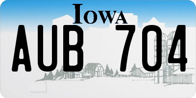 IA license plate AUB704