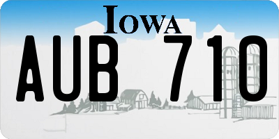 IA license plate AUB710