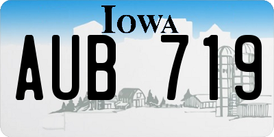 IA license plate AUB719