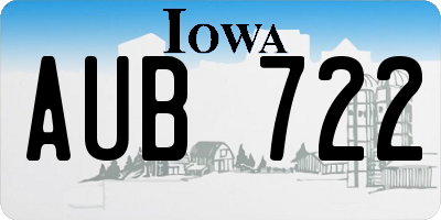IA license plate AUB722