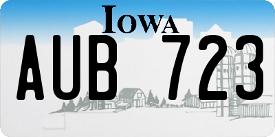 IA license plate AUB723