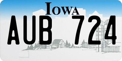 IA license plate AUB724