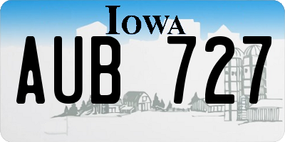 IA license plate AUB727