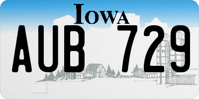 IA license plate AUB729