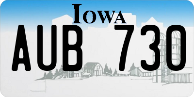 IA license plate AUB730