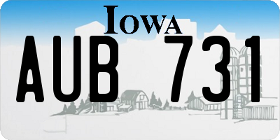 IA license plate AUB731