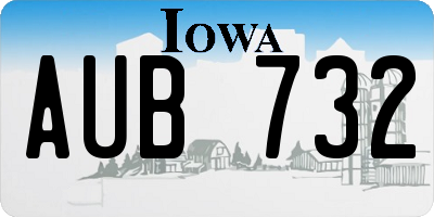 IA license plate AUB732