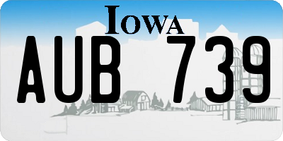 IA license plate AUB739