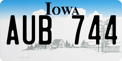 IA license plate AUB744