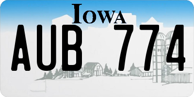 IA license plate AUB774