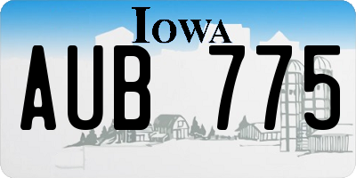 IA license plate AUB775