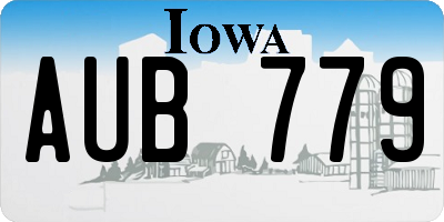 IA license plate AUB779