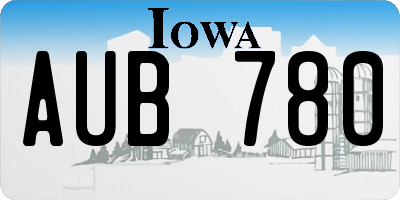 IA license plate AUB780