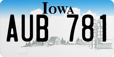 IA license plate AUB781