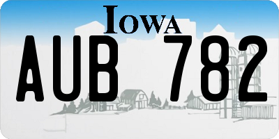 IA license plate AUB782
