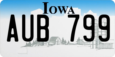 IA license plate AUB799