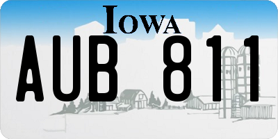 IA license plate AUB811