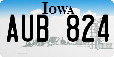 IA license plate AUB824