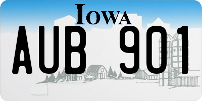 IA license plate AUB901