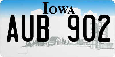 IA license plate AUB902