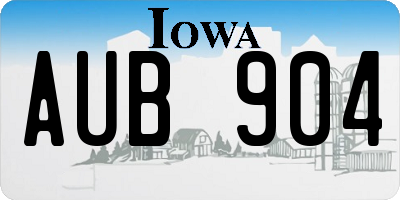 IA license plate AUB904