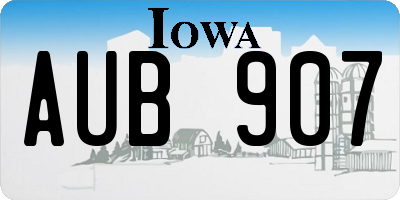 IA license plate AUB907
