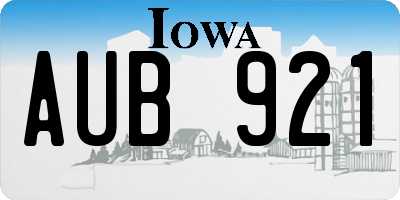 IA license plate AUB921
