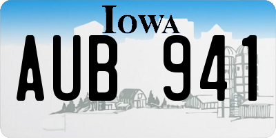 IA license plate AUB941