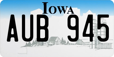 IA license plate AUB945