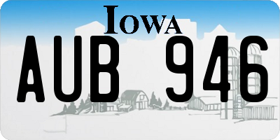 IA license plate AUB946