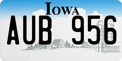 IA license plate AUB956
