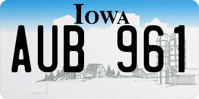 IA license plate AUB961