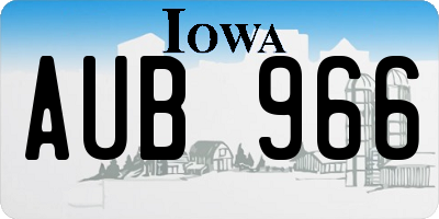 IA license plate AUB966