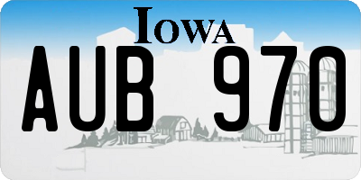 IA license plate AUB970