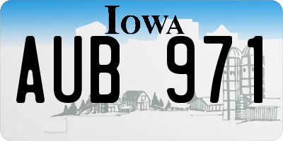 IA license plate AUB971