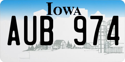 IA license plate AUB974