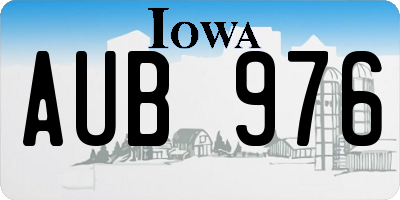 IA license plate AUB976