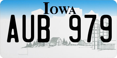 IA license plate AUB979