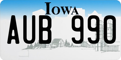 IA license plate AUB990