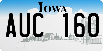 IA license plate AUC160