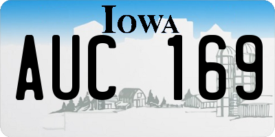 IA license plate AUC169