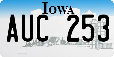 IA license plate AUC253