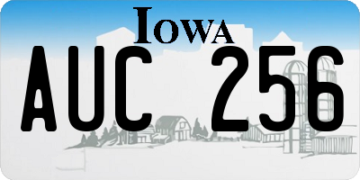 IA license plate AUC256