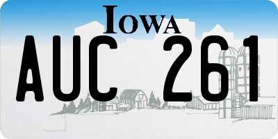 IA license plate AUC261