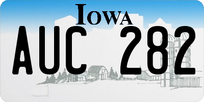 IA license plate AUC282