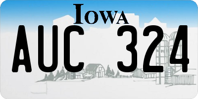 IA license plate AUC324